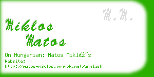 miklos matos business card